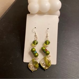 Handmade “Twisted Jade Earrings”